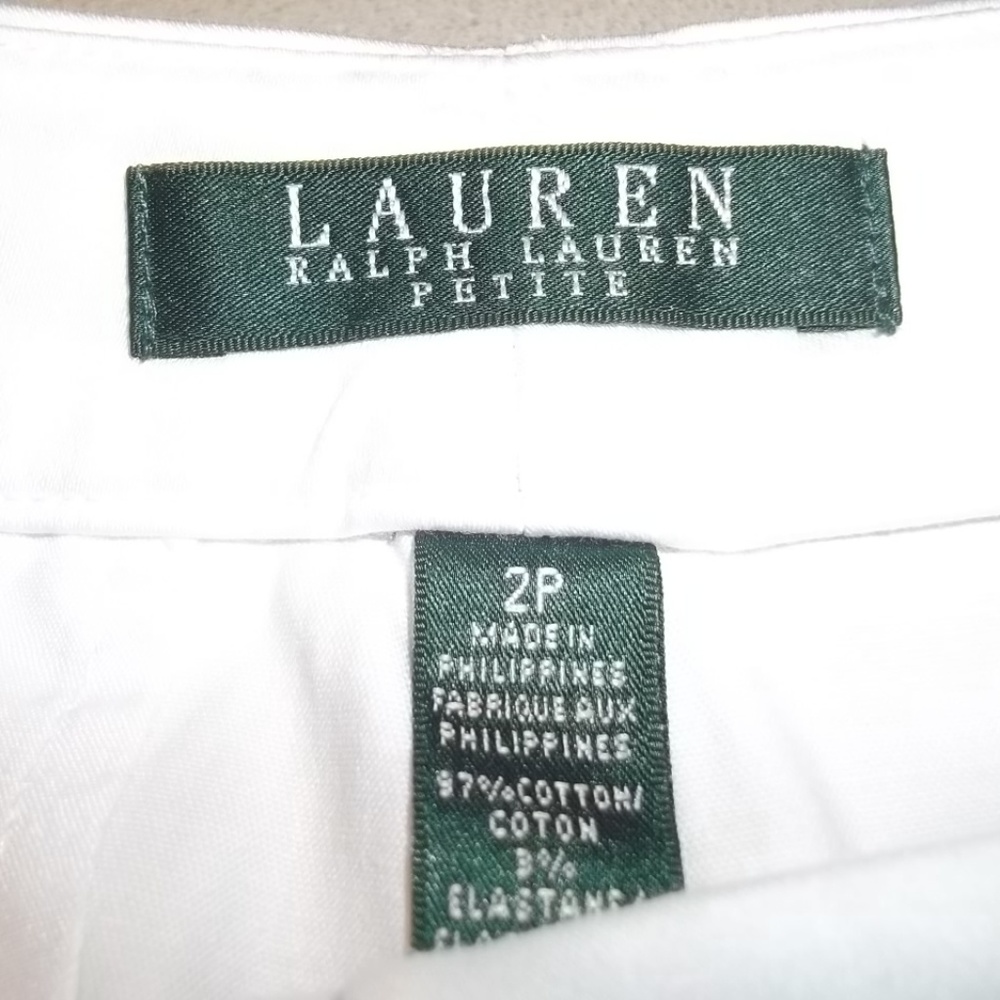 Ralph Lauren Womens'White Dress Shorts-2Petite,New - Picture 7 of 8